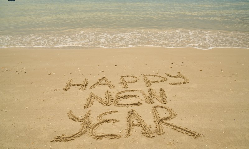 new-year on the beach